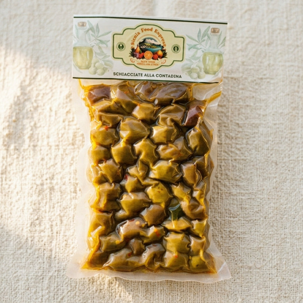 Crushed Green Olives, Country Style
